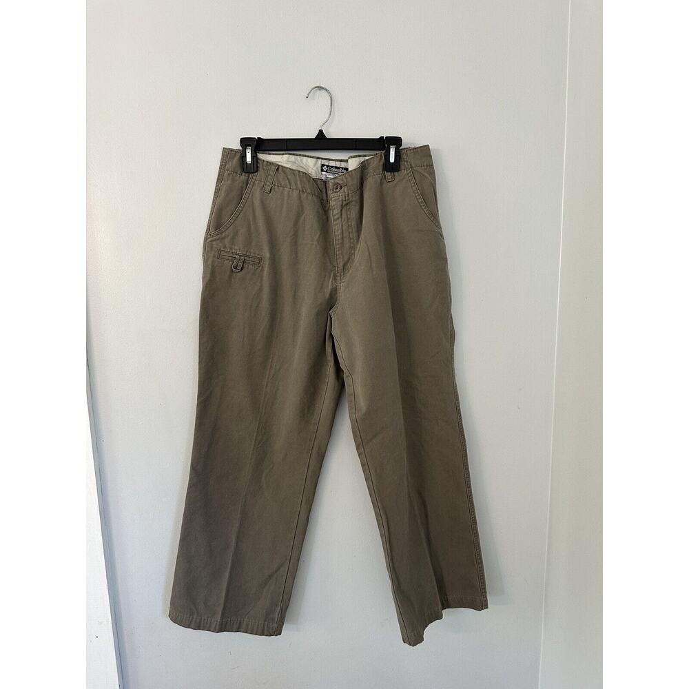 Columbia Pants Womens 14 Green Khaki Ankle Camp Hiking Ladies